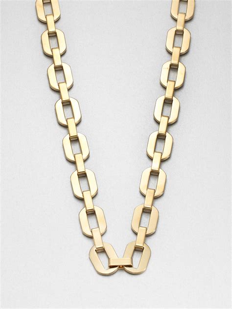 michael kors link necklace gold